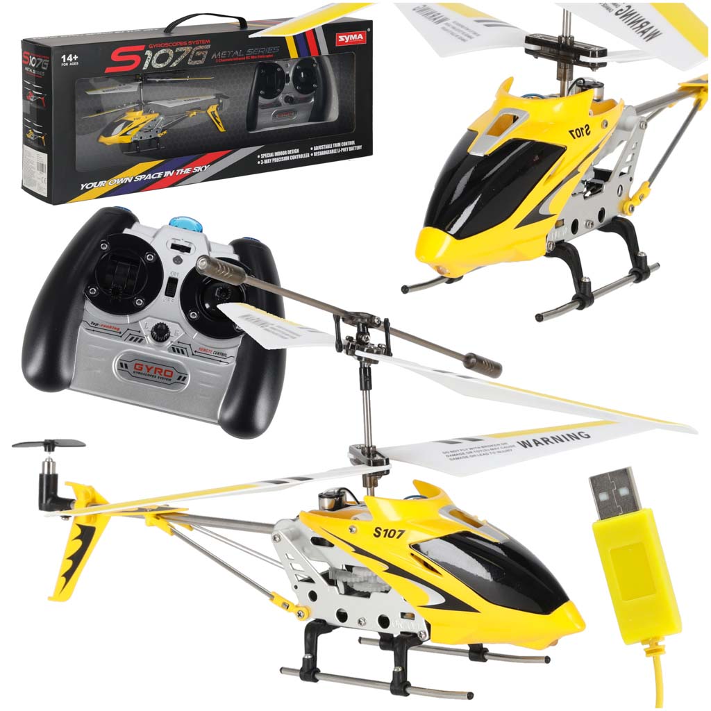 RC daljinsko voden helikopter – Syma s107g rumen