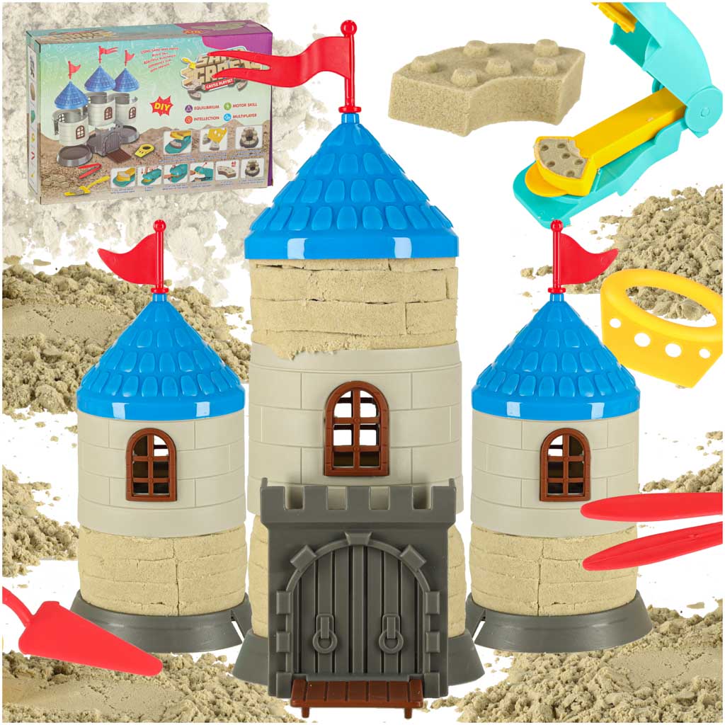 Otroški kreativni komplet za grad 750 g peska – ustvarjalni set