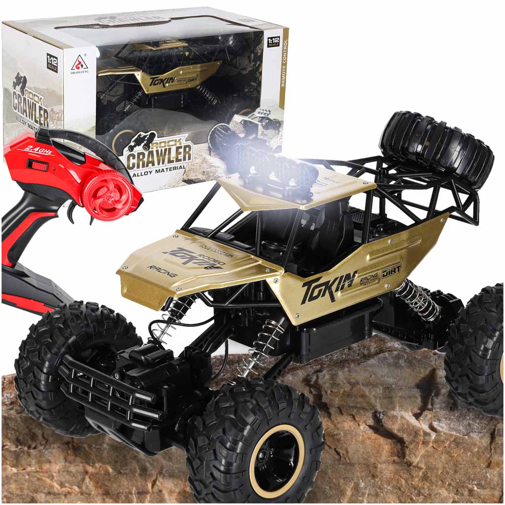 RC avto za teren 4x4 – kovinski rock crawler 1:12 (zlata)