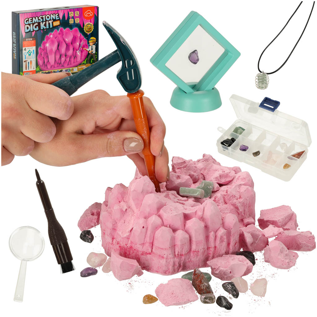 Arheološki set za izkopavanje kristalov in mineralov